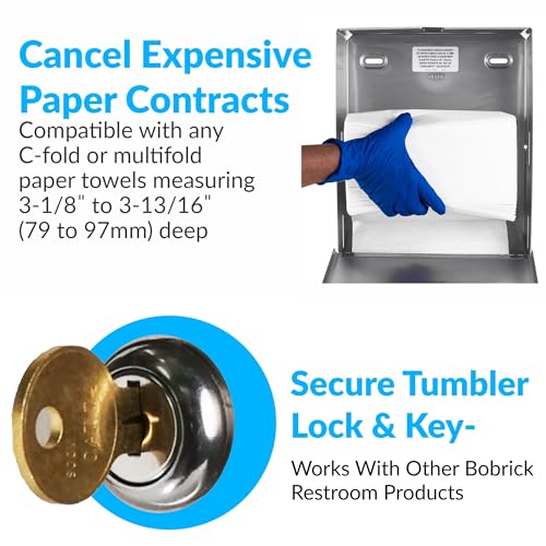 Bobrick 14" (Pack of 6) / Tumbler Lock / Satin Finish Categories