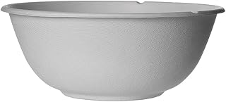 ECO PRODUCTS Disposable Round Coupe Sugarcane Bowl, Eco-Friendly, Compostable, Grease and Cut Resistant, Microwave Safe, 46 oz, Case of 400