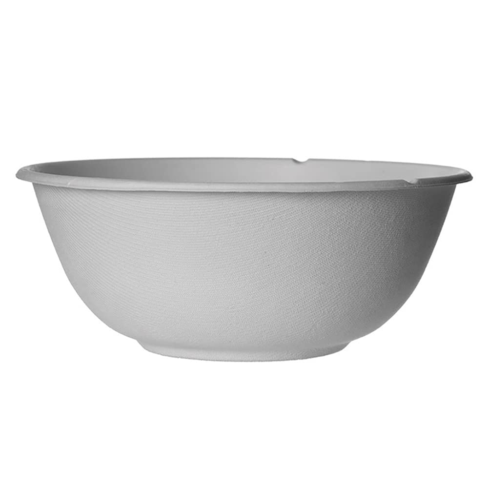 Disposable Round Coupe Sugarcane Bowl by ECO PRODUCTS – 46 oz, 1360 milliliters, Resin, White, Pack of 400