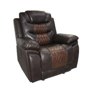 Upholstered Glider Recliner with Black Legs by Starlight Canyon Home – Hardwood and Plywood, 80% Polyester and 20% PU, Brown