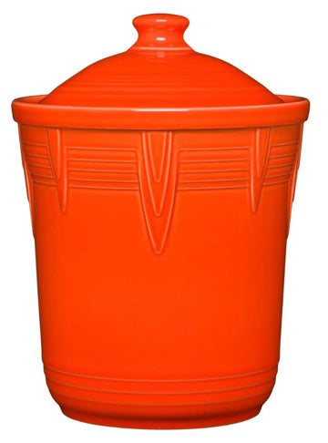 Fiesta Small Canister with Lid by Generic – Small, 1 quarts, Ceramic, Poppy, Model 571340