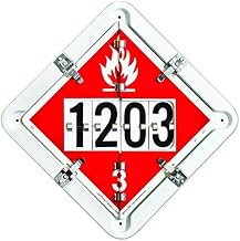 Labelmaster 126-CTPW 8 Hazmat Legend Flip Placard System for Tankers, White Full Frame
