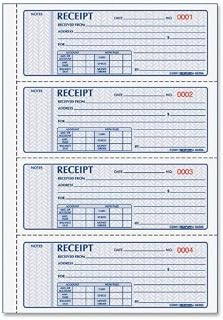 Rediform MONEY RECEIPT BOOK, 7 X 2 3/4, CARBONLESS DUPLICATE, 200 SETS/BOOK, 5 EA