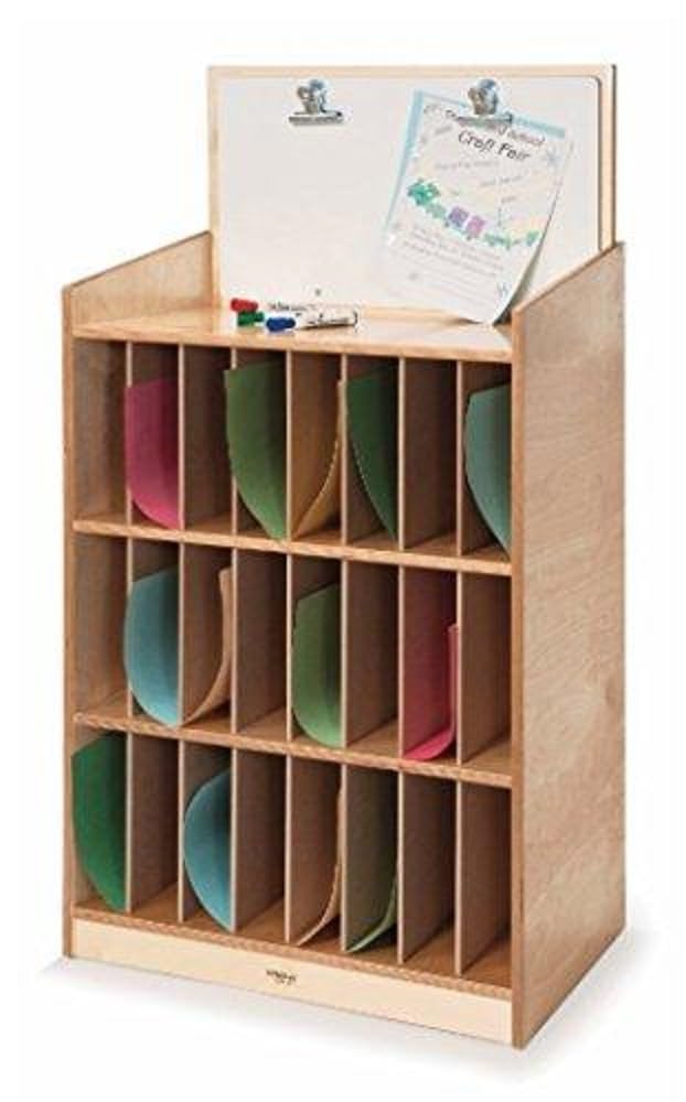 Birch Laminate Mail And Message Center by Whitney Brothers – 24.5 x 14.75 x 46.5, Birch plywood, Natural UV, Model WB0984