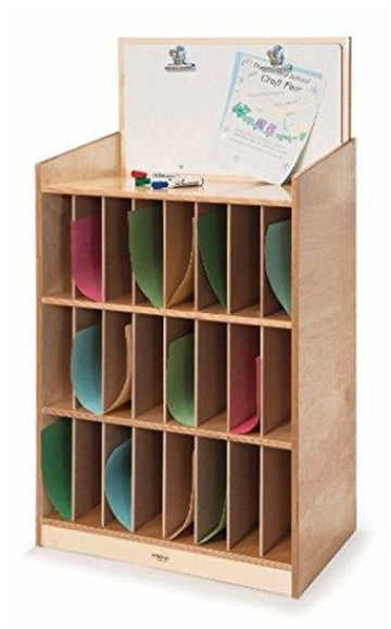 Birch Laminate Mail And Message Center by Whitney Brothers – 24.5 x 14.75 x 46.5, Birch plywood, Natural UV, Model WB0984