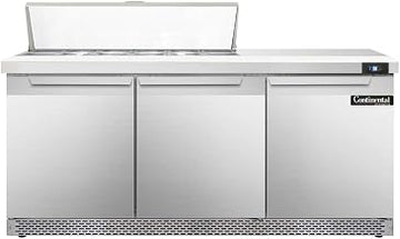 SW72-12C-FB Sandwich Unit, 72" W, With 12 Pan Top Openings, Front Breathing & 19" Cutting Board