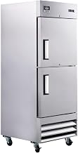 Global Industrial Nexel Reach In Split Door Freezer, 2 Solid Doors, 23 Cu.