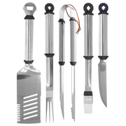 5-Piece Stainless Handle Barbeque Tool Set by Mr. Bar-B-Q – Stainless Steel, Model 02147Y
