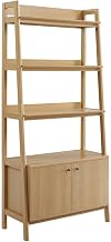 Furnifact Oak Bookshelf with Sturdy Wooden Construction, Modern Design, Space-Saving Shelves, Perfect for Home Office and Living Room Storage