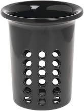 HUBERT SmartFit Perforated Utensil Cylinder Black Melamine - 4 7/10"Dia x 5 1/2"H