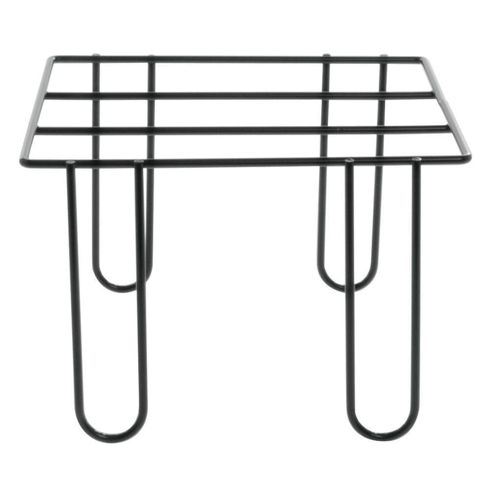 Square Buffet Riser Black Wire - 9"L x 9"W x 6"H by HUBERT – Alloy Steel, Black, Model WCH0308