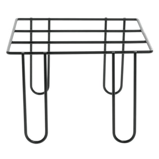 Square Buffet Riser Black Wire - 9"L x 9"W x 6"H by HUBERT – Alloy Steel, Black, Model WCH0308