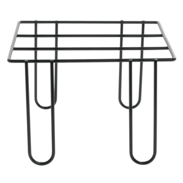 Square Buffet Riser Black Wire - 9"L x 9"W x 6"H by HUBERT – Alloy Steel, Black, Model WCH0308