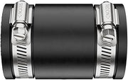 Fernco P1056-250 2.5-in. Cast Iron, Plastic and Steel Pipe Flexible Coupling Connector Adapter in Black