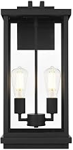 Theodore Two Light Outdoor Wall Sconce Black