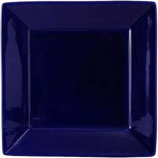 Tuxton China BCH-0845 Plate, 8-1/2", Square, Wide Rim, Microwave and Dishwasher Safe, Oven Proof, Fully Vitrified, Ceramic, DuraTux, Cobalt, Pack of 12