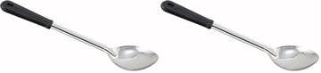 13" Plastic Basting Solid Spoon (Pack of 2) by Winco – Medium (Pack of 2), Stainless Steel, Acero inoxidable, Pack of 2, Model BSOB-13