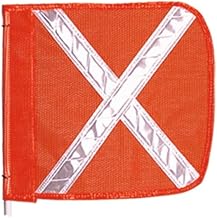 Checkers Heavy Duty Replacement 12" Orange with White X Warning Whip Safety