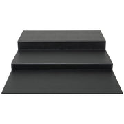 Deli Riser 3-Step Flat Black ABS Riser - 24" L x 29 3/4 W x 4 1/4 H by HUBERT – Plastic, Black, Model AR3DSB