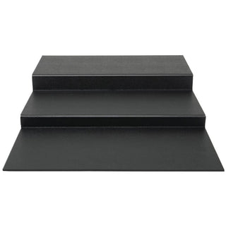 Deli Riser 3-Step Flat Black ABS Riser - 24" L x 29 3/4 W x 4 1/4 H by HUBERT – Plastic, Black, Model AR3DSB