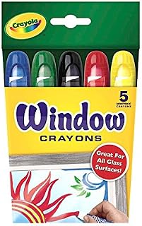 Crayola Washable Window Crayons - 5-count, 6 PACK