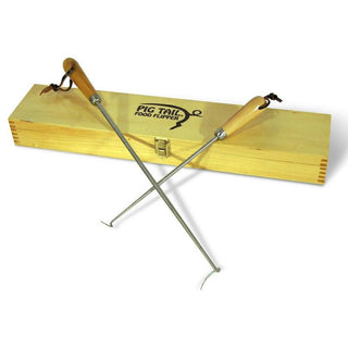 Pig Tail Food Flipper Box Set by Jaccard – One 12" and one 19" in a gift box, Stainless Steel, beige, Pack of 2, Model HYQ-1121-02