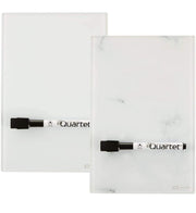Glass Desktop Notepad by Quartet – 9 in. x 6 in. / 2-pack, Tempered Glass, White, Pack of 2, Model GDP96