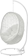 White Outdoor Patio Chair with Stand, Swing Chairs, Hammock Chairs, Comfortable Design, Durable Frame, Stylish Outdoor Furniture for Garden