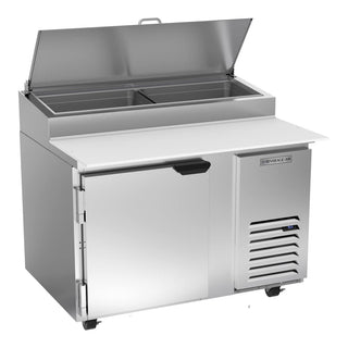 46" W Two Door Refrigerated Pizza Prep Table by Beverage Air – 12.0 cubic_feet, Stainless Steel, Model DP46HC