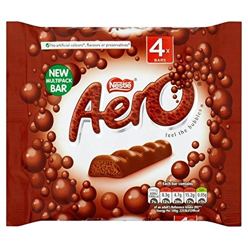 Milk Bubbly Bar Multipack 4 X 27G by Aero – Pack of 4