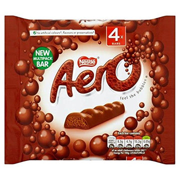 Milk Bubbly Bar Multipack 4 X 27G by Aero – Pack of 4