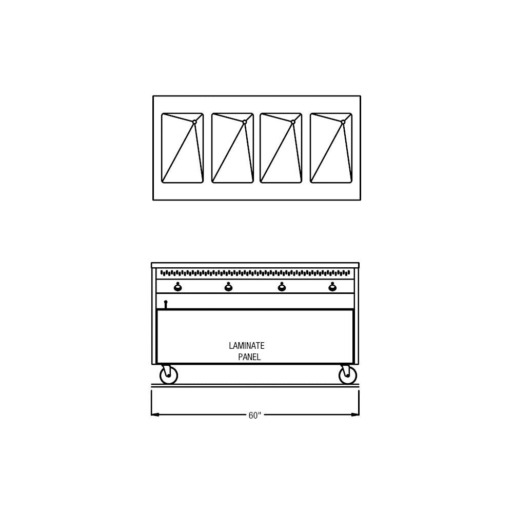 60" Enclosed Cabinet Base Hot Food Table by Randell – Model RAN HTD-4