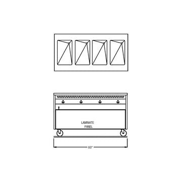 60" Enclosed Cabinet Base Hot Food Table by Randell – Model RAN HTD-4