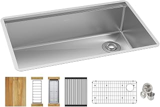 Elkay EFRU30169RTWC Workstation Sink, 31-1/2", 16 Gauge