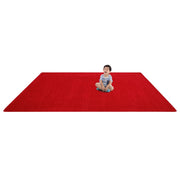 Endurance Solid Colored Area Rug in Color Red by Joy Carpets – 6' x 12' (Rectangular), Polyester, Red, Model 80R-07
