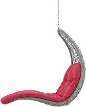 Red Lounge Outdoor Patio Chair, Weather-Resistant Design, Comfortable Ergonomic Seating, Stylish Modern Look, Perfect for Outdoor Gatherings