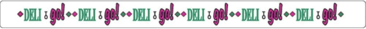 HUBERT "Deli to Go!" Tamper Evident Labels - 13 3/4"L x 1"H, 500 Per Roll