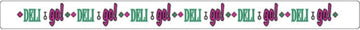 HUBERT "Deli to Go!" Tamper Evident Labels - 13 3/4"L x 1"H, 500 Per Roll