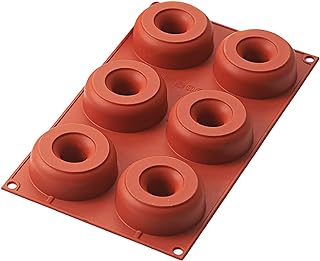 Silikomart Silicone Fancy and Function Bakeware Collection Multi-Shape Cake Pan, Donuts