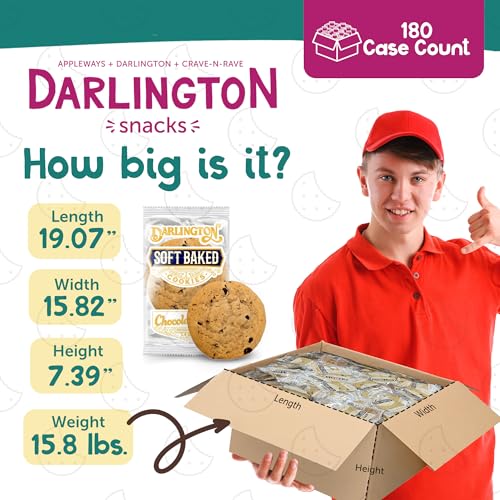 Darlington Snacks Chocolate Chip (Original) / 1.4 Ounce (Pack of 180) / Brown Chocolate Chip
