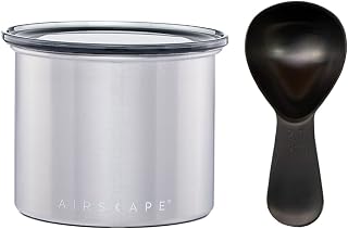 Planetary Design Airscape Stainless Steel Coffee Canister & Scoop Bundle | Dry Goods Storage