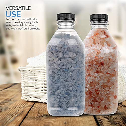 Stock Your Home 32 oz - 6 Count / Black Caps / 32.0 ounces Sports Water Bottles