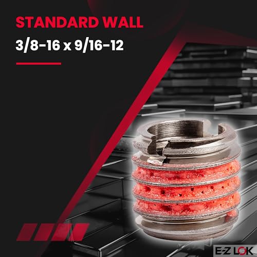 E-Z LOK 3/8"-16 IT, 9/16"-12 ET, 0.515" L / 5 / Pack of 5 Thread Locking Inserts