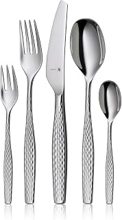 WMF Sentic 1270006341 Cutlery Set for 12 People 66 Pieces Ergonomic Dishwasher Safe Forged Knives Cutlery Tray