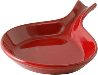 Tuxton BQP-114 Vitrified China Fry Pan Server, 18 oz, 11-3/8", Cayenne (Pack of 12),