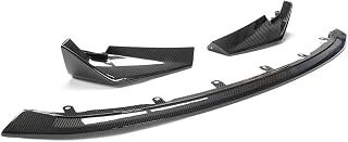Front Bumper Lip Spoiler for BMW M3 M4 2021-2024 | Model years G80 G82 Genuine dry carbon fiber CSL style Segmented diffuser panel, fin-style trim, extended fenders