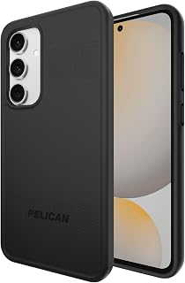 Pelican Protector - Samsung Galaxy S24 FE 5G Case [6.7"] [16ft MIL-STD Drop Protection] [Wireless Charging] Phone Case for Samsung Galaxy S24 FE 5G - Slim, Rugged Cover with Anti Scratch Tech - Black