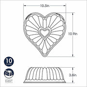 Nordic Ware Elegant Heart / 10 Cup / Toffee Bundt Pans