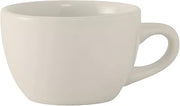 Tuxton China TNR-001 Cup, 7 oz., 3-3/4" Diameter x 2-3/8"H, Microwave and Dishwasher Safe, Oven Proof, Fully Vitrified, Ceramic, Reno/Nevada, American White/Eggshell, Pack of 36