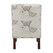 Brown Linen Butterfly Lily Chair by Furnifact – Eucalyptus Wood, Local Hardwoods, Fabric, Foam, Rubberwood,Plywood, Brown